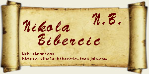 Nikola Biberčić vizit kartica